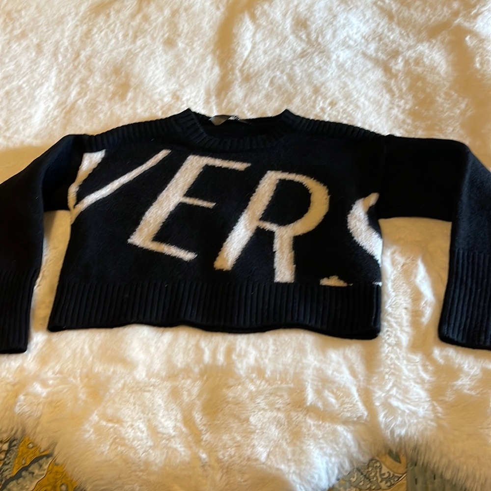 Versace cropped black sweater